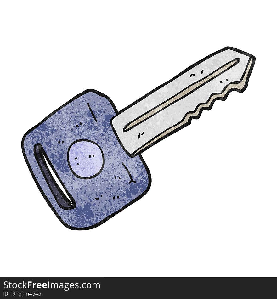 textured cartoon car key