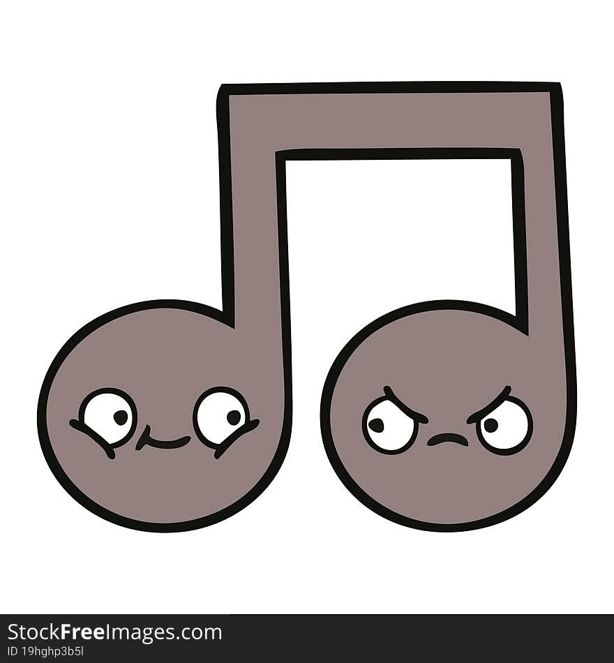 Cute Cartoon Musical Note