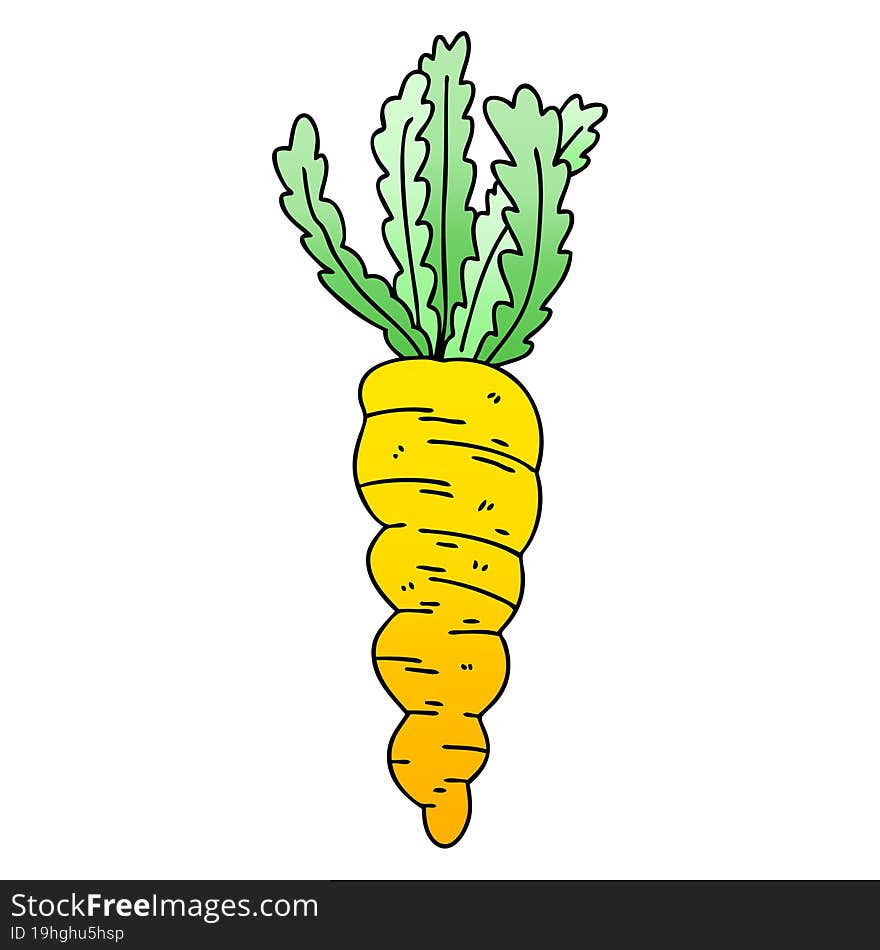 gradient shaded quirky cartoon carrot. gradient shaded quirky cartoon carrot