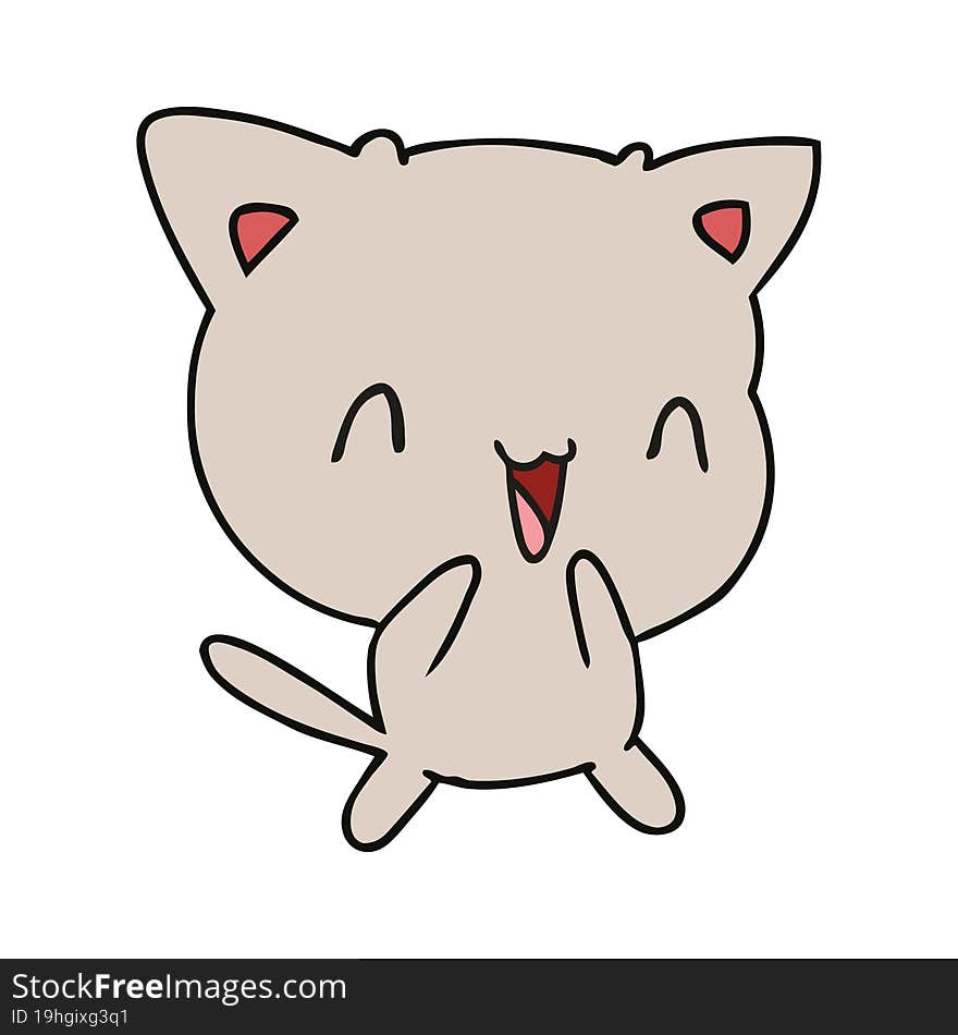 Cartoon Of Cute Kawaii Cat