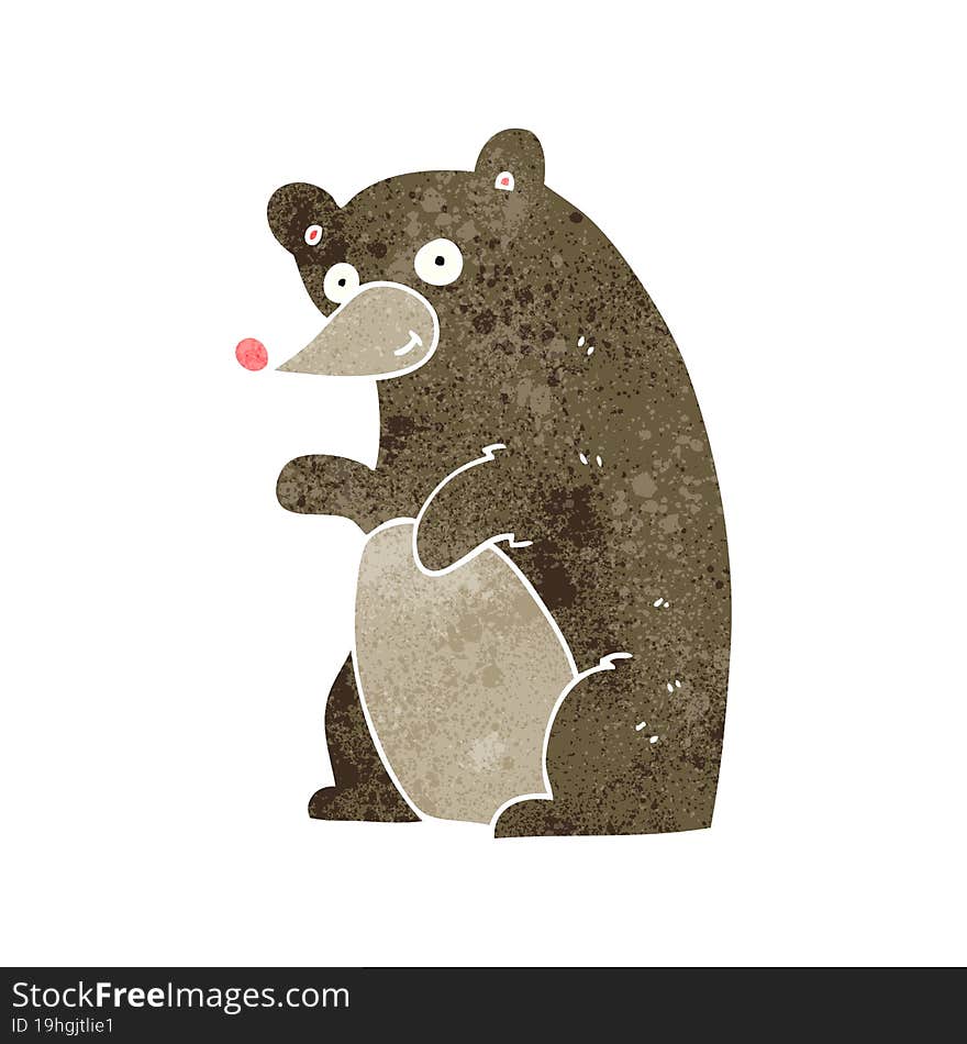 retro cartoon bear