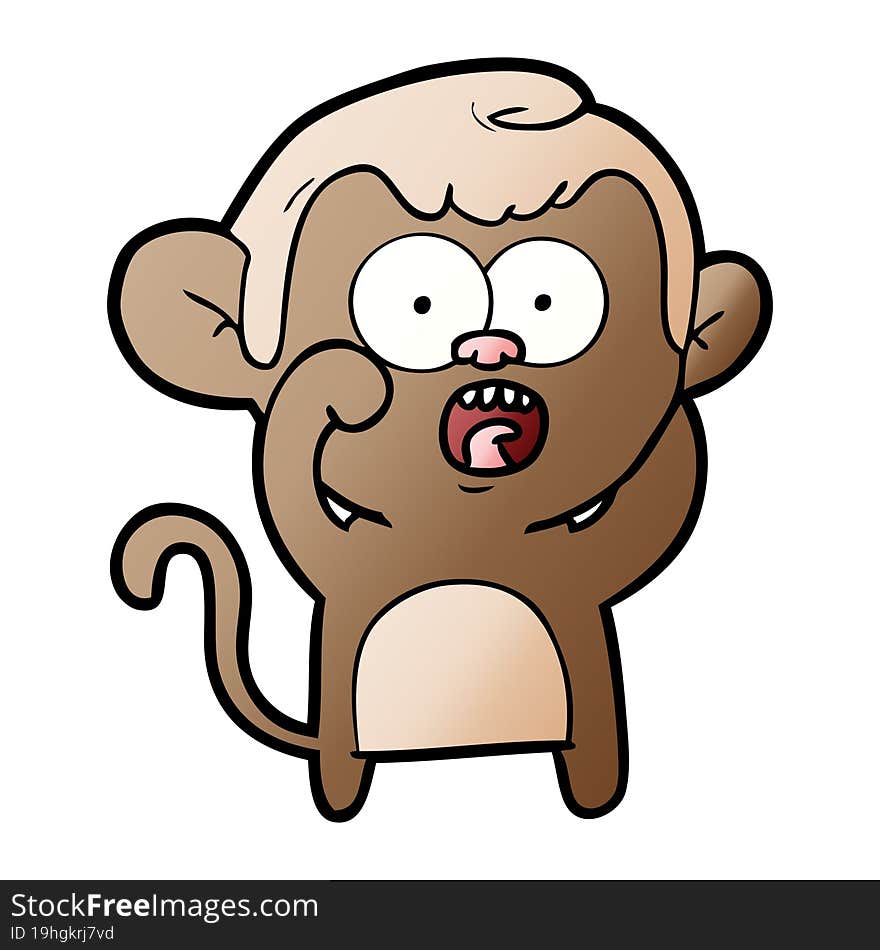 cartoon shocked monkey. cartoon shocked monkey