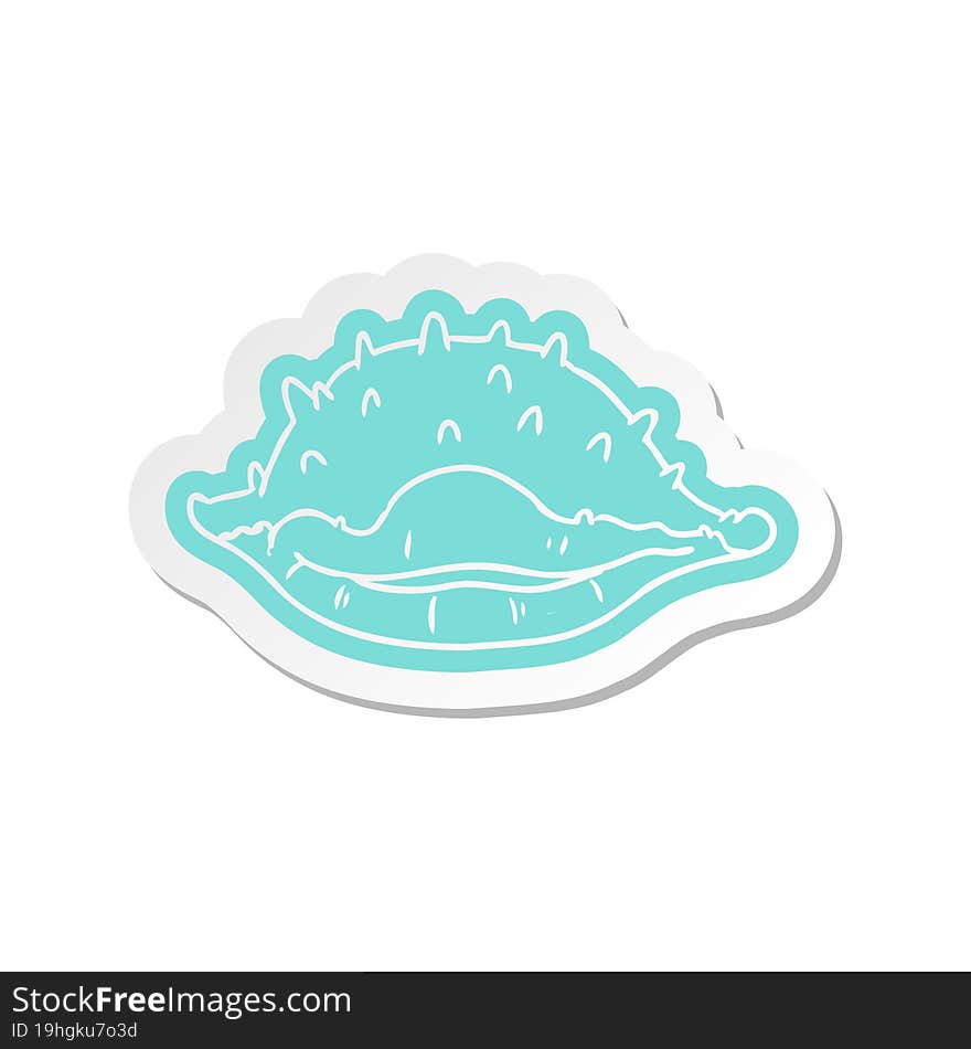 Cartoon Sticker Of A Sea Shell