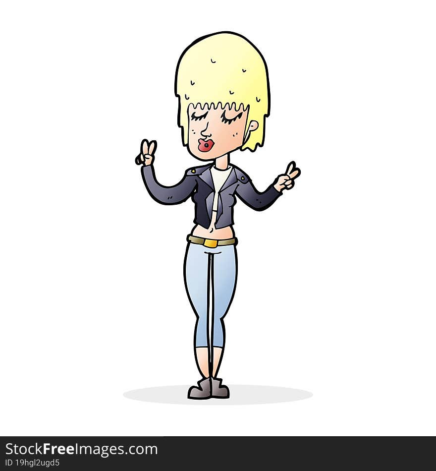 cartoon cool girl