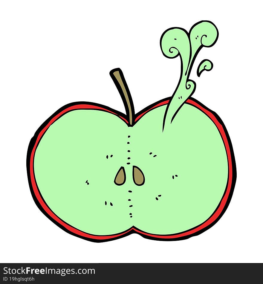 cartoon sliced apple