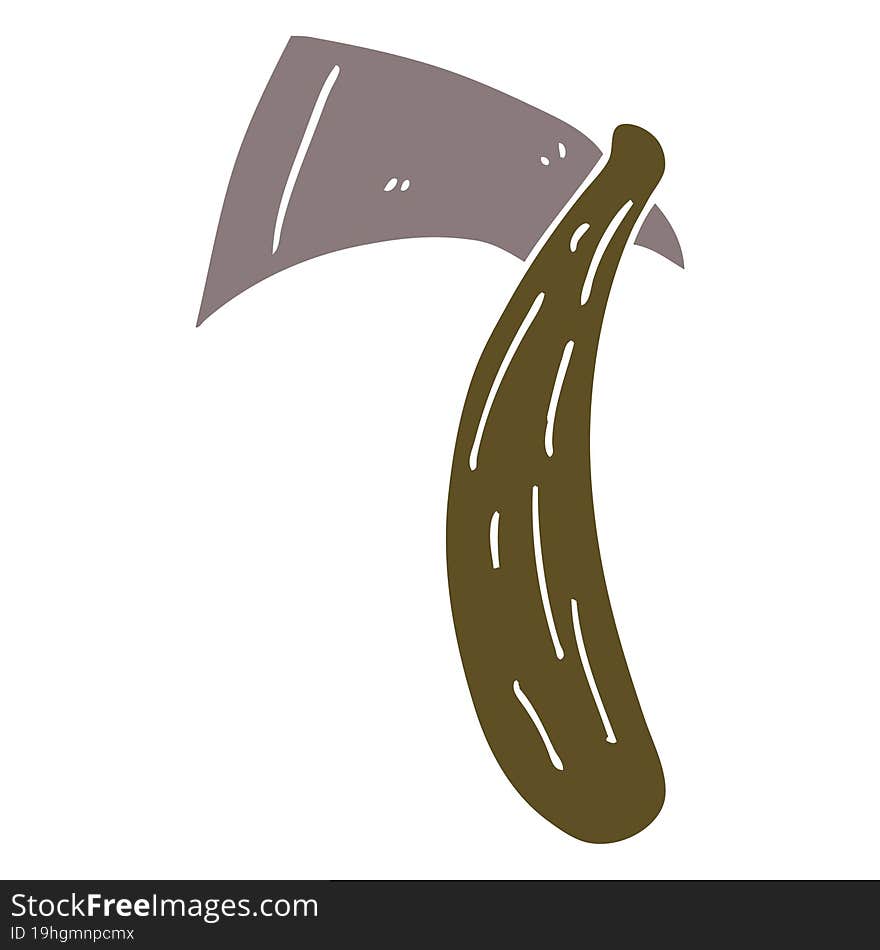 cartoon doodle viking axe