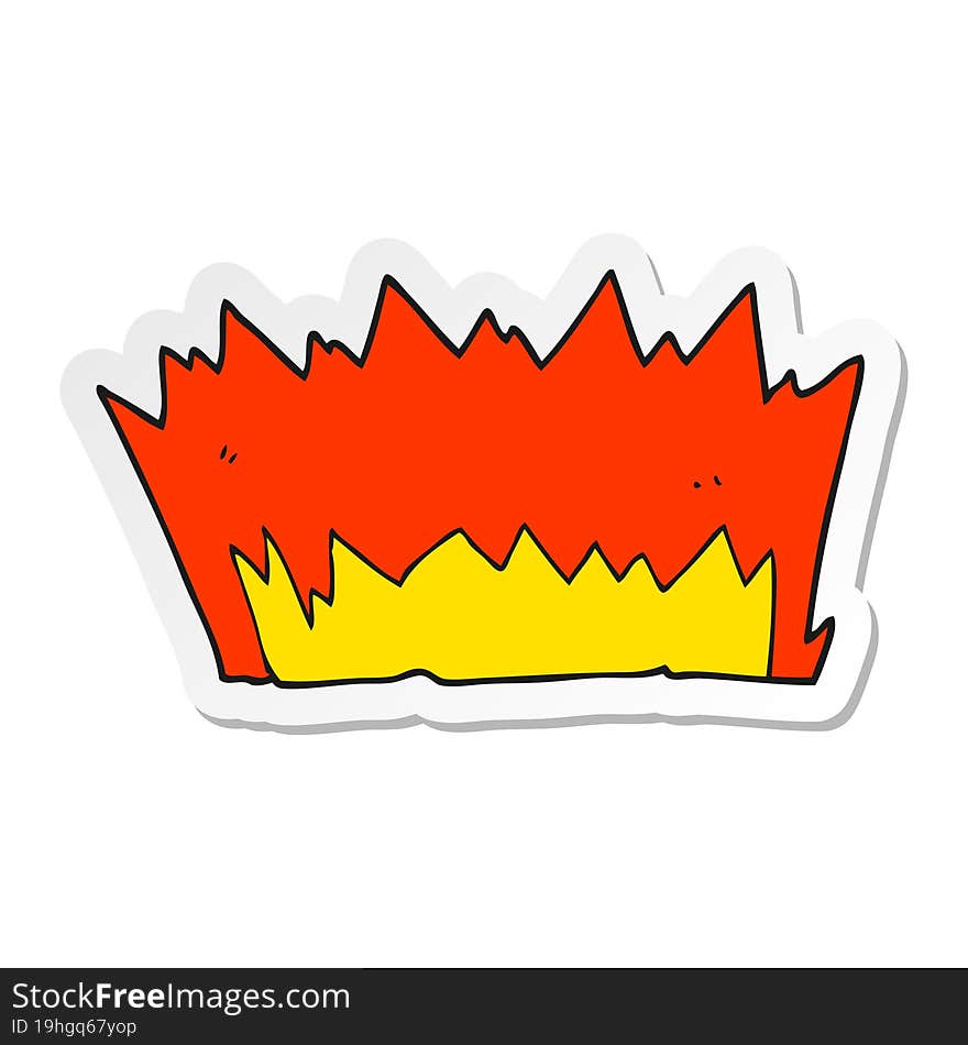 sticker of a cartoon explosion