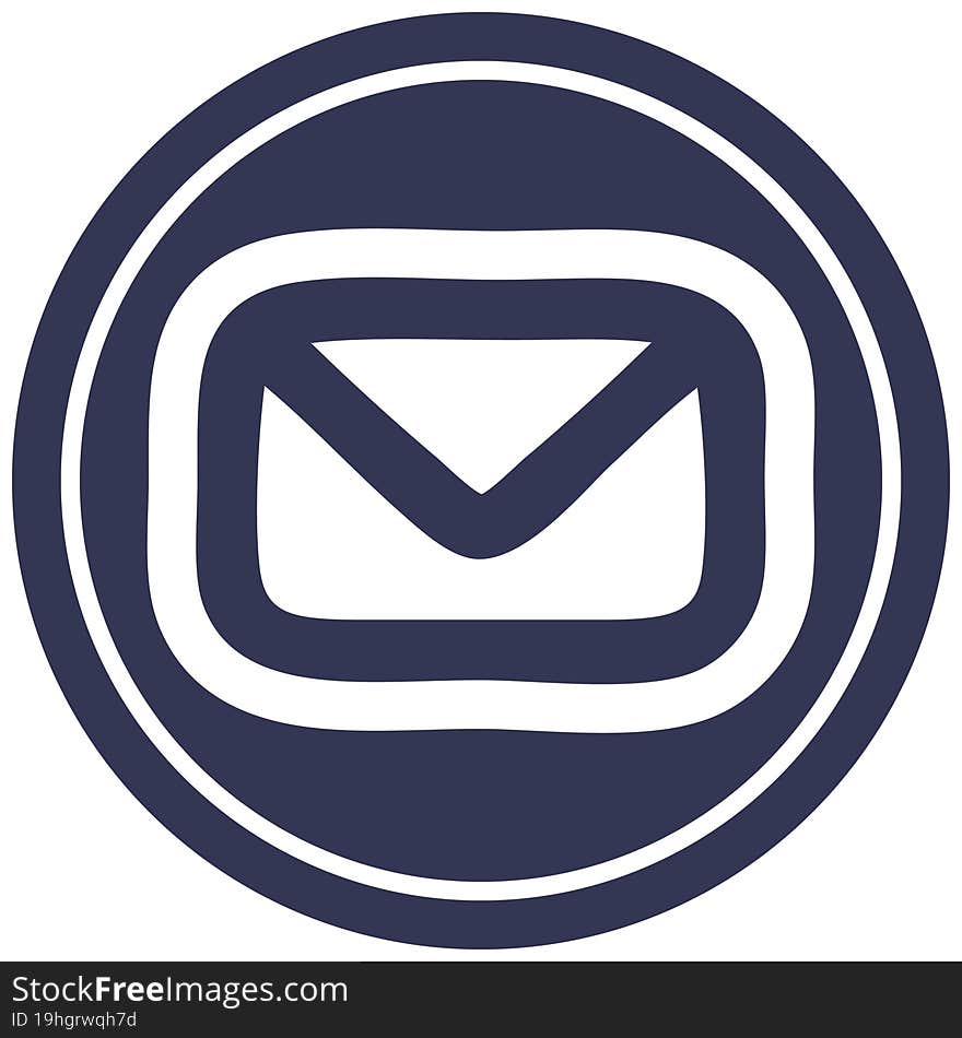 envelope letter circular icon