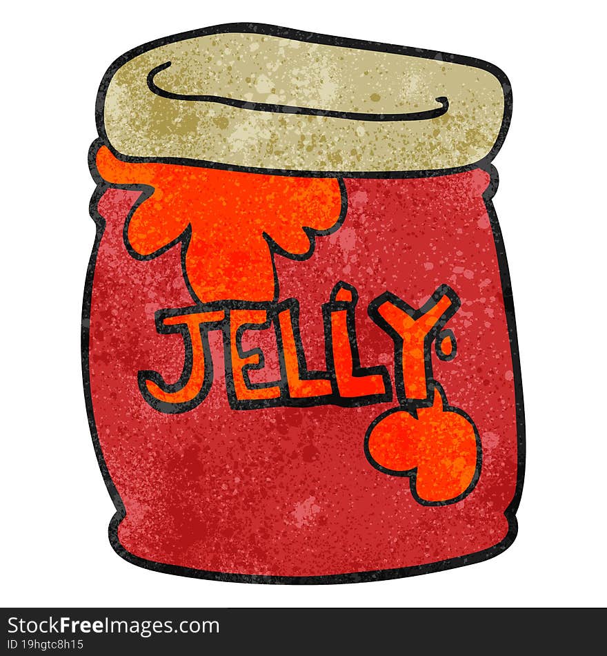 Textured Cartoon Jar Of Jelly