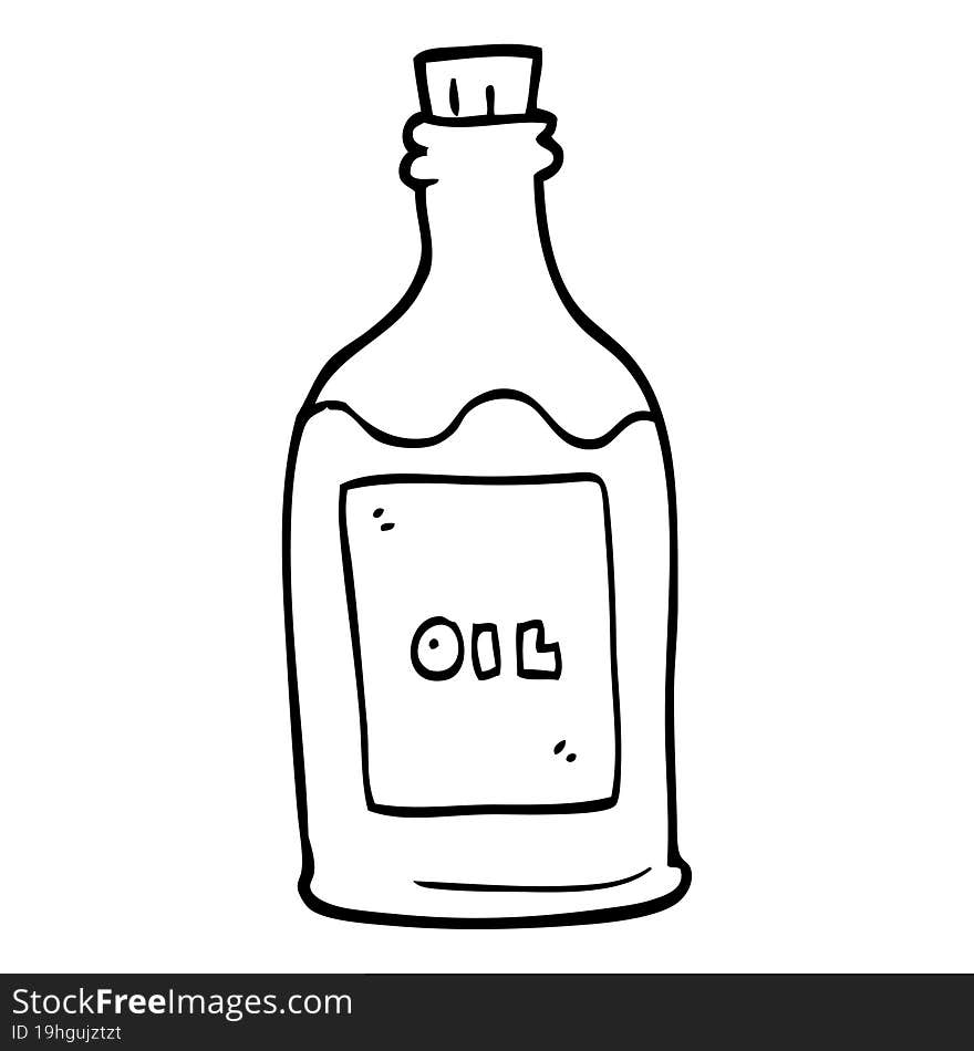 line drawing cartoon olive oil