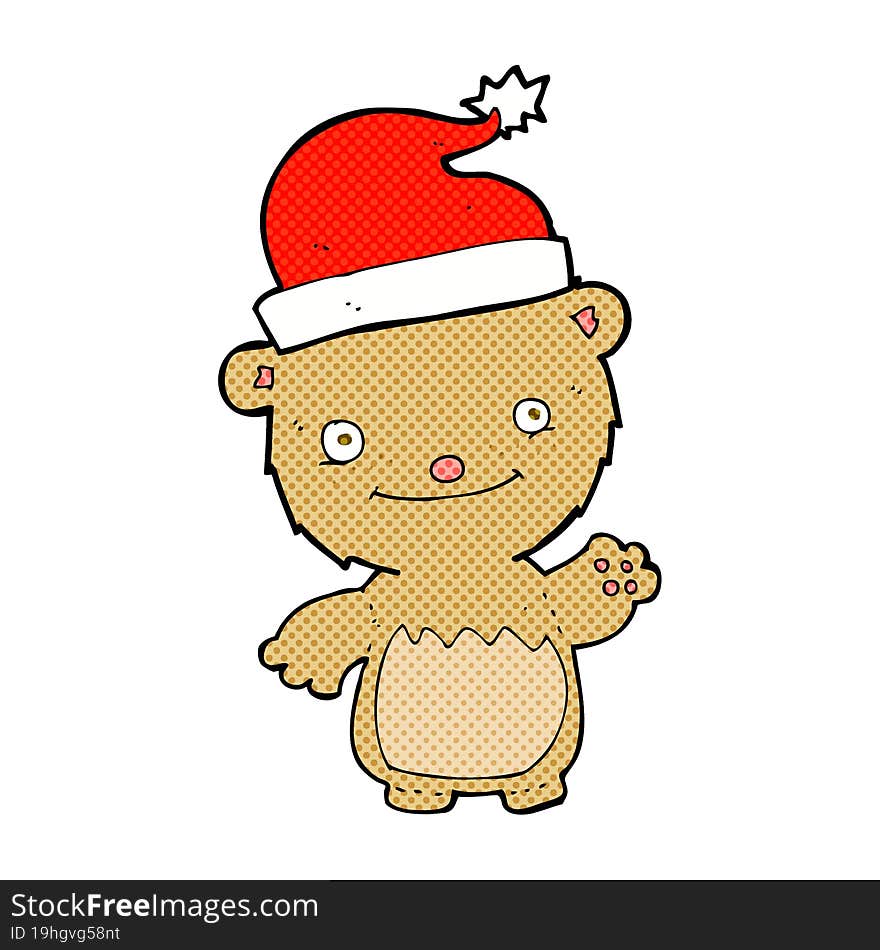 cartoon christmas teddy bear