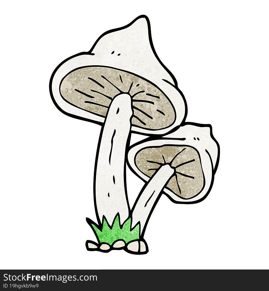 textured cartoon mushroom