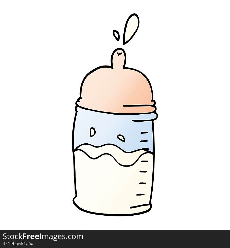 Cartoon Doodle Baby Bottle