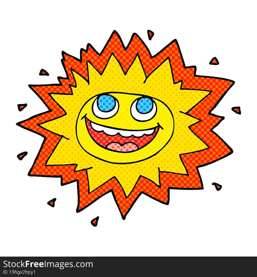 happy cartoon sun