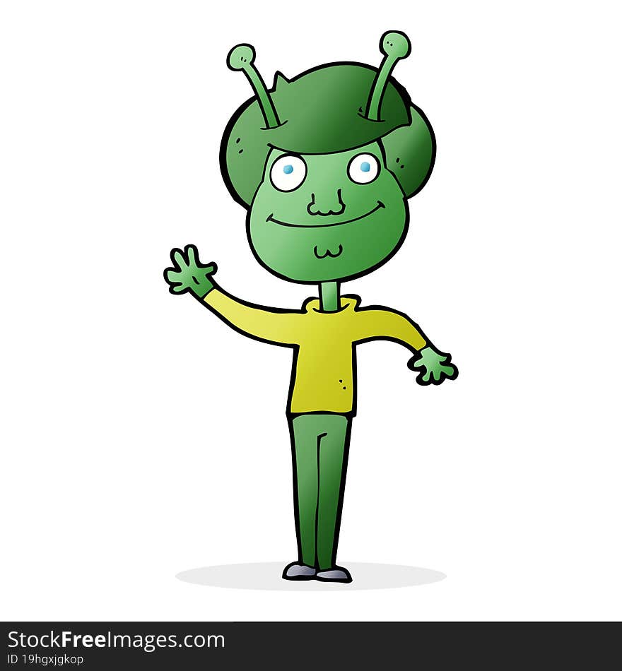 cartoon space alien