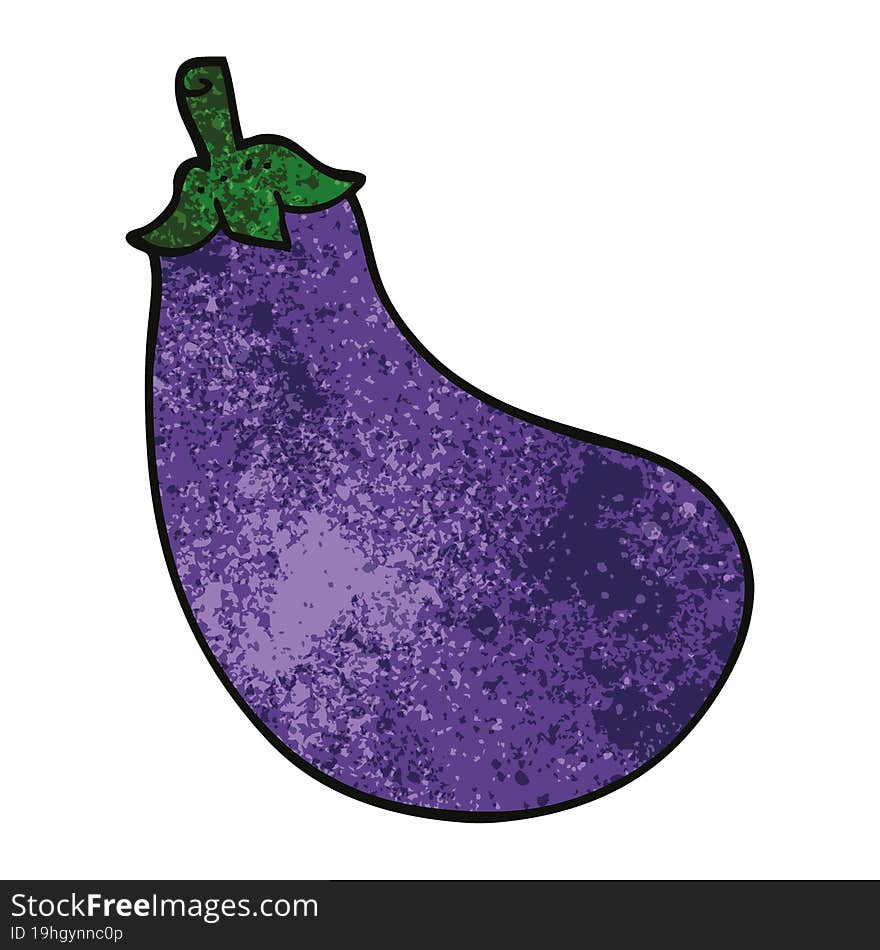 cartoon doodle eggplant