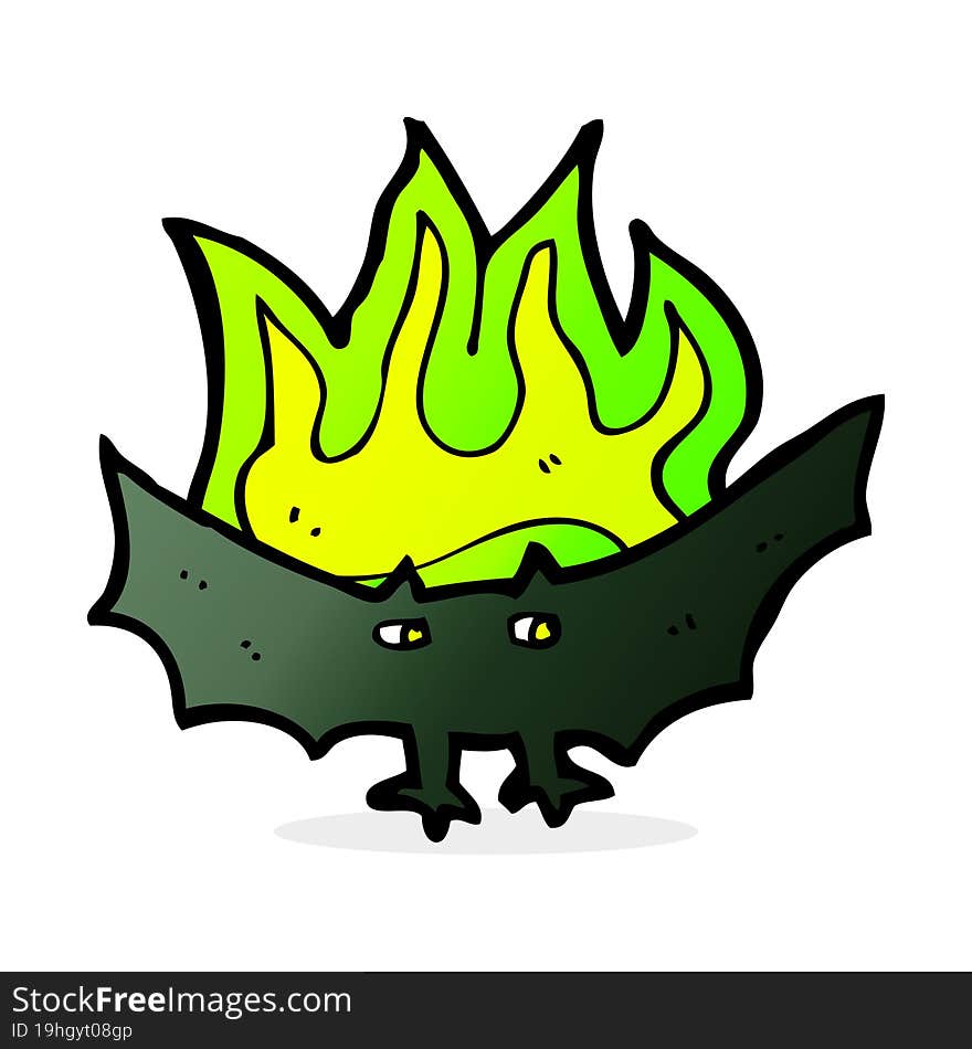 cartoon spooky vampire bat