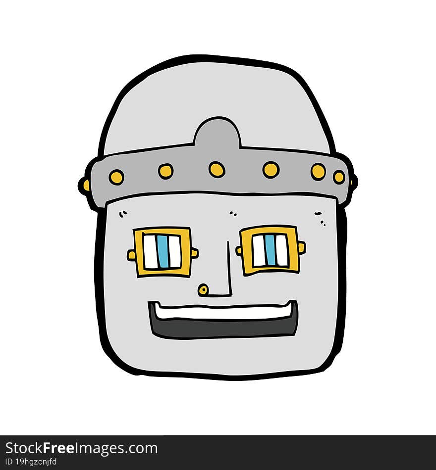 cartoon robot head