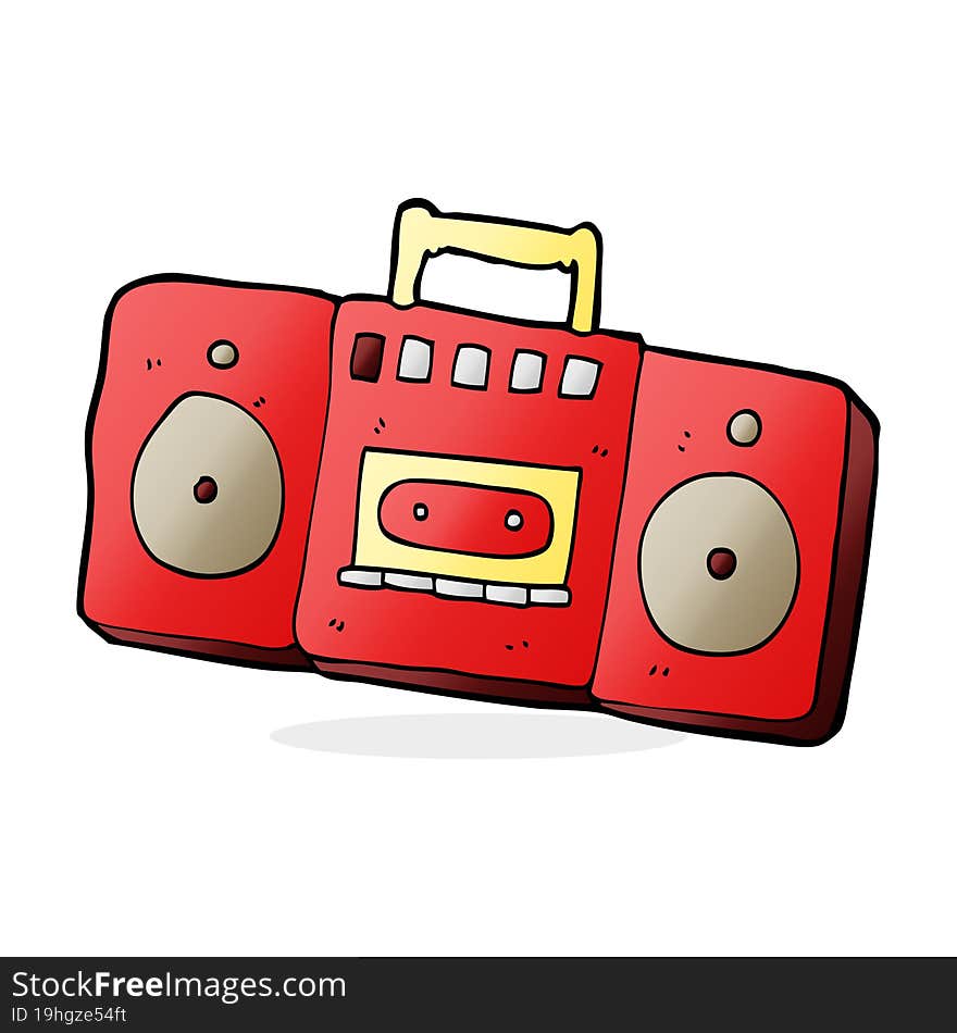 cartoon radio cassette player