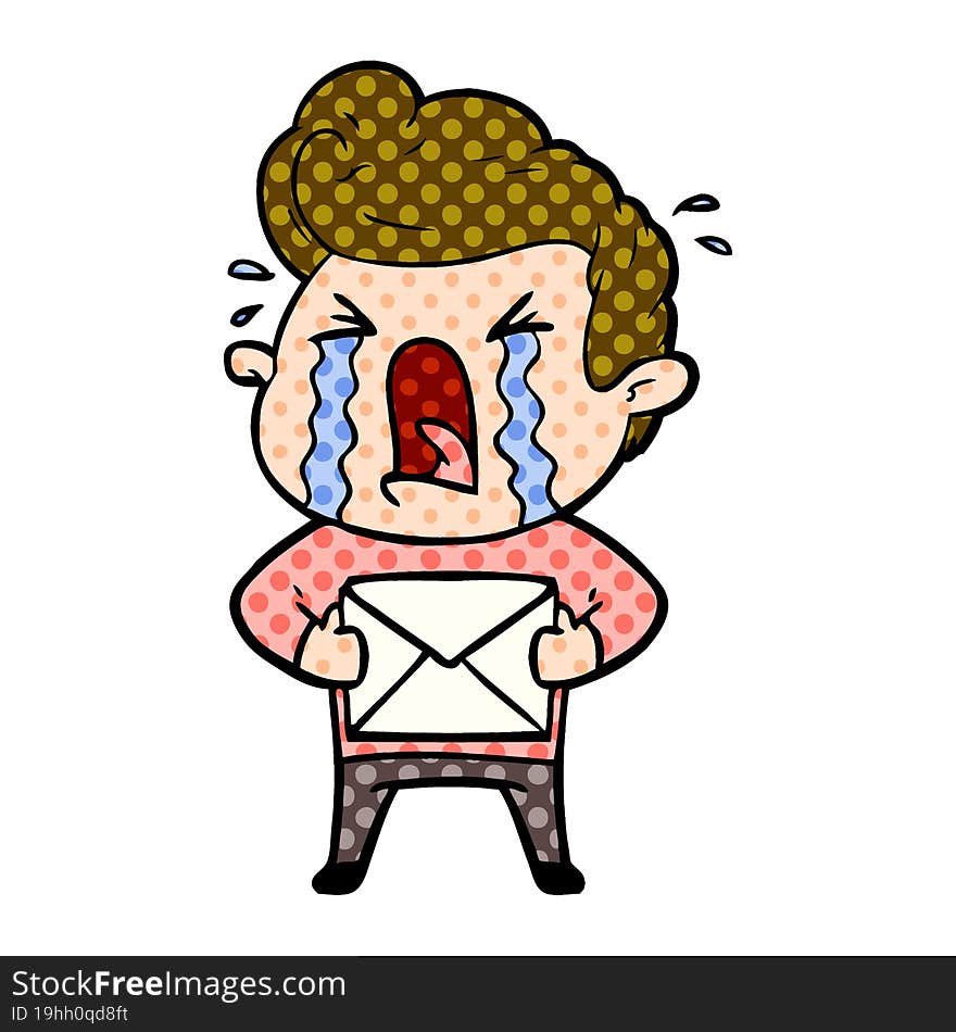 cartoon crying man. cartoon crying man