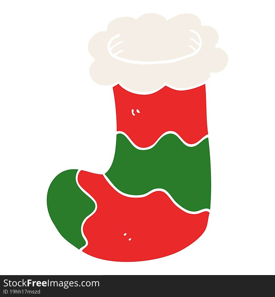 cartoon doodle christmas stocking