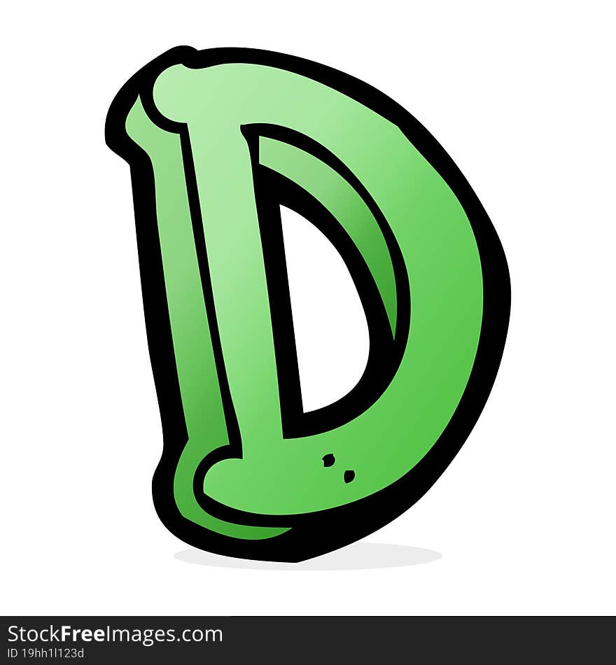 Cartoon Letter D