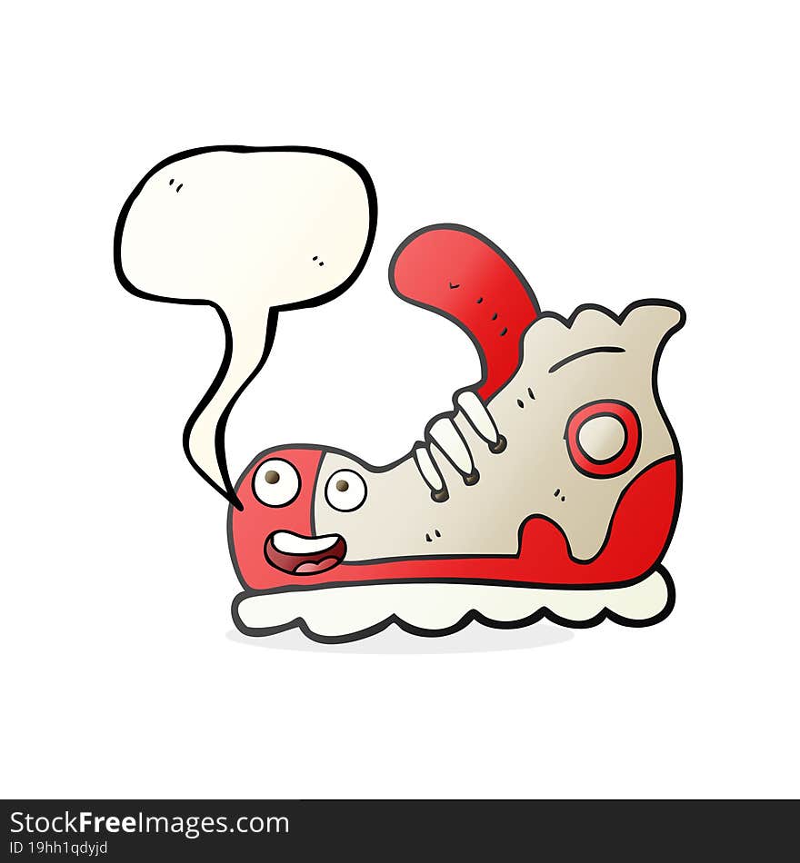 speech bubble cartoon sneaker