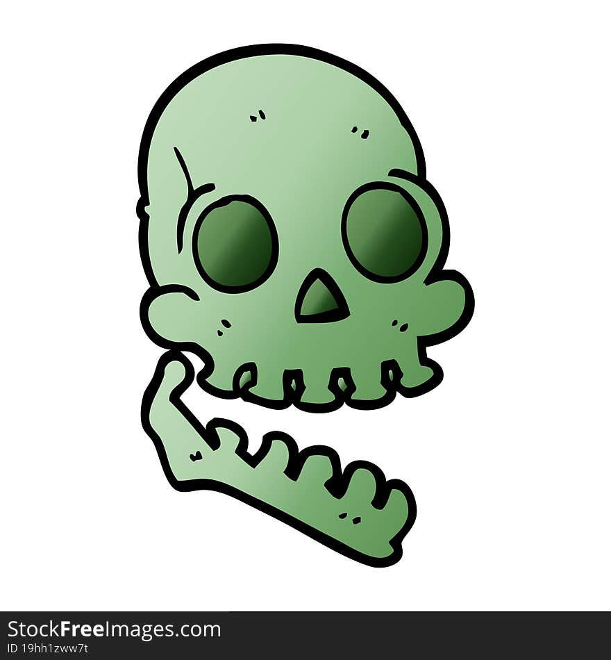 cartoon doodle happy skull