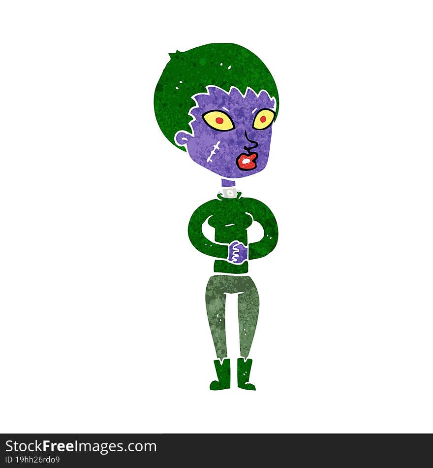 Cartoon Zombie Girl