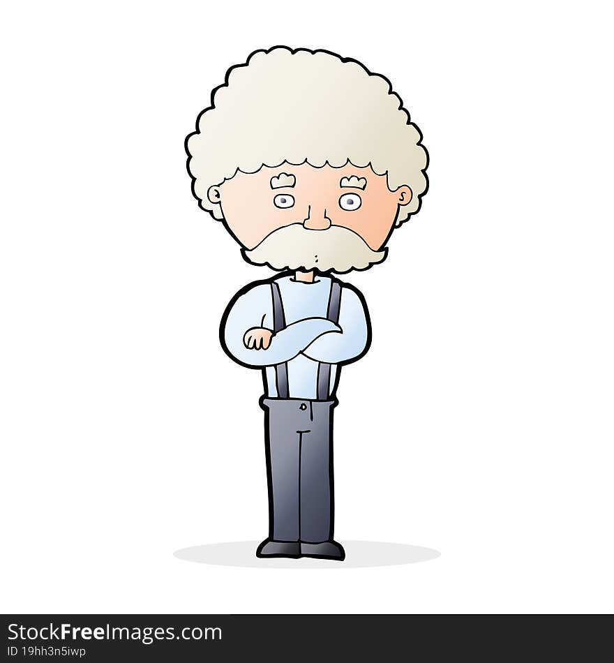 cartoon old man