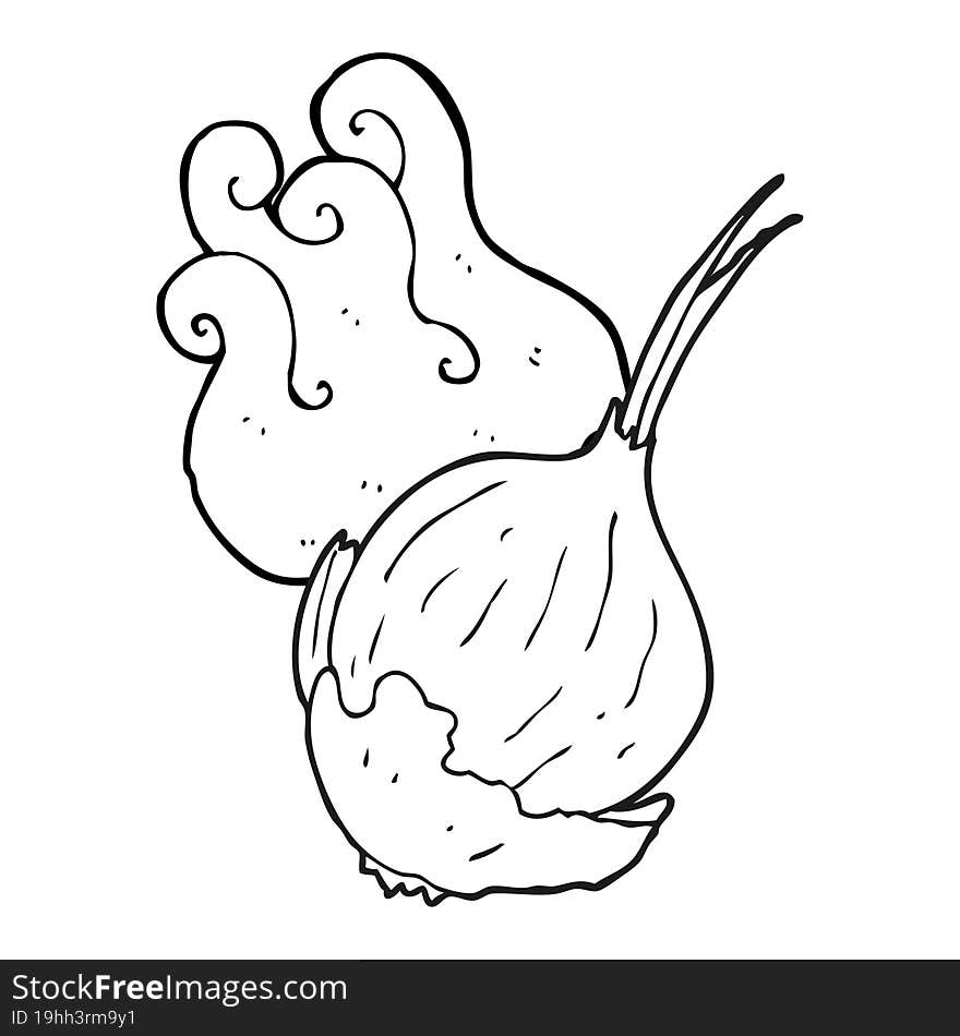 black and white cartoon garlic