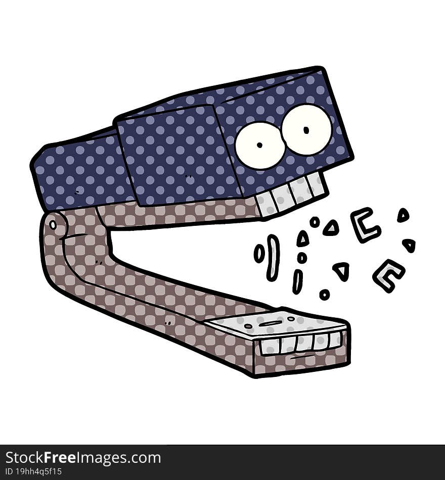 crazy cartoon stapler. crazy cartoon stapler