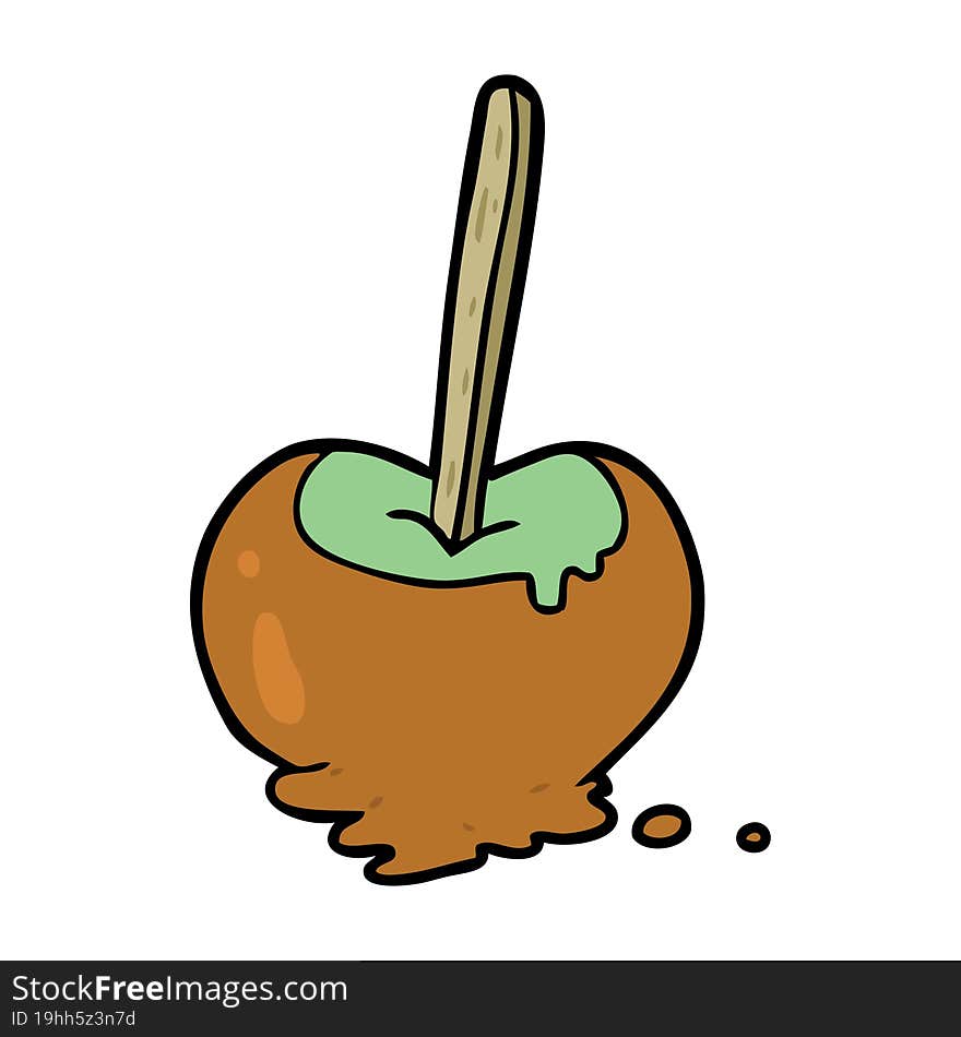 cartoon toffee apple. cartoon toffee apple