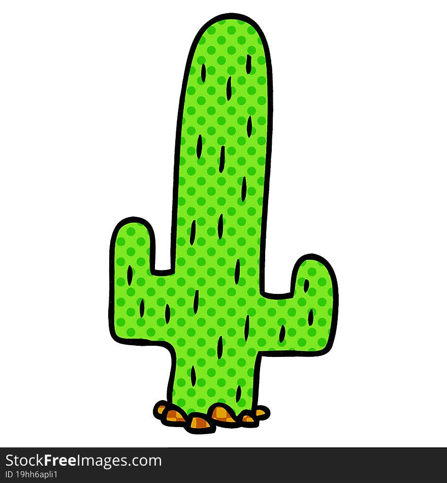 cartoon doodle of a cactus