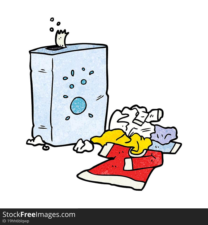 cartoon washing powder and laundry. cartoon washing powder and laundry