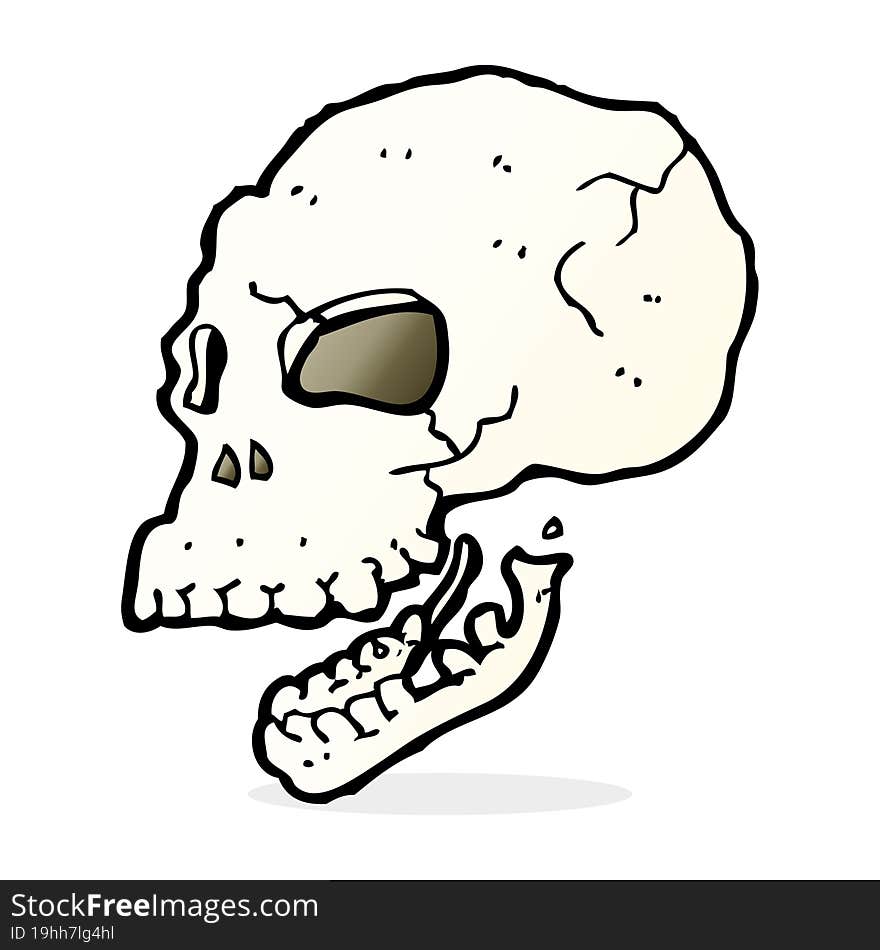 cartoon spooky skull