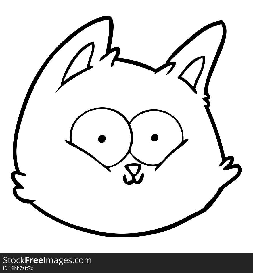 cartoon cat face. cartoon cat face