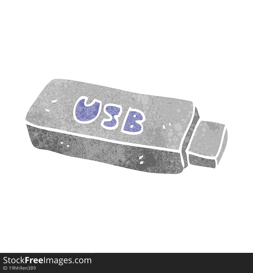 retro cartoon USB stick