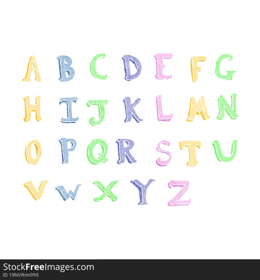 cartoon alphabet