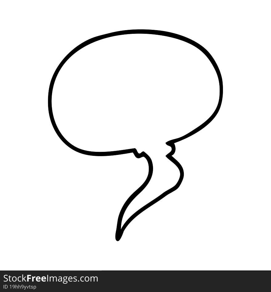 line drawing cartoon speech bubble