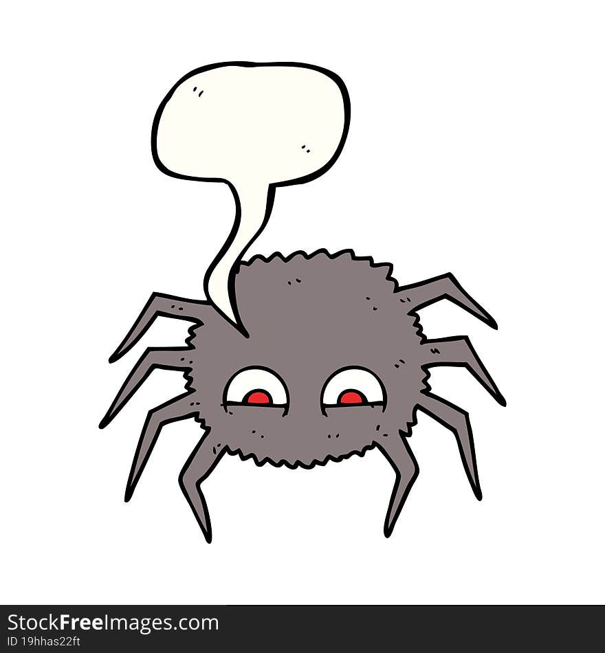 Speech Bubble Cartoon Spider