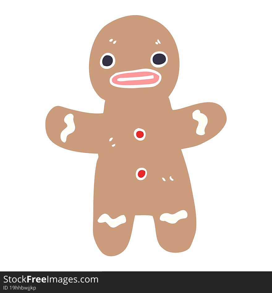 cartoon doodle gingerbread man