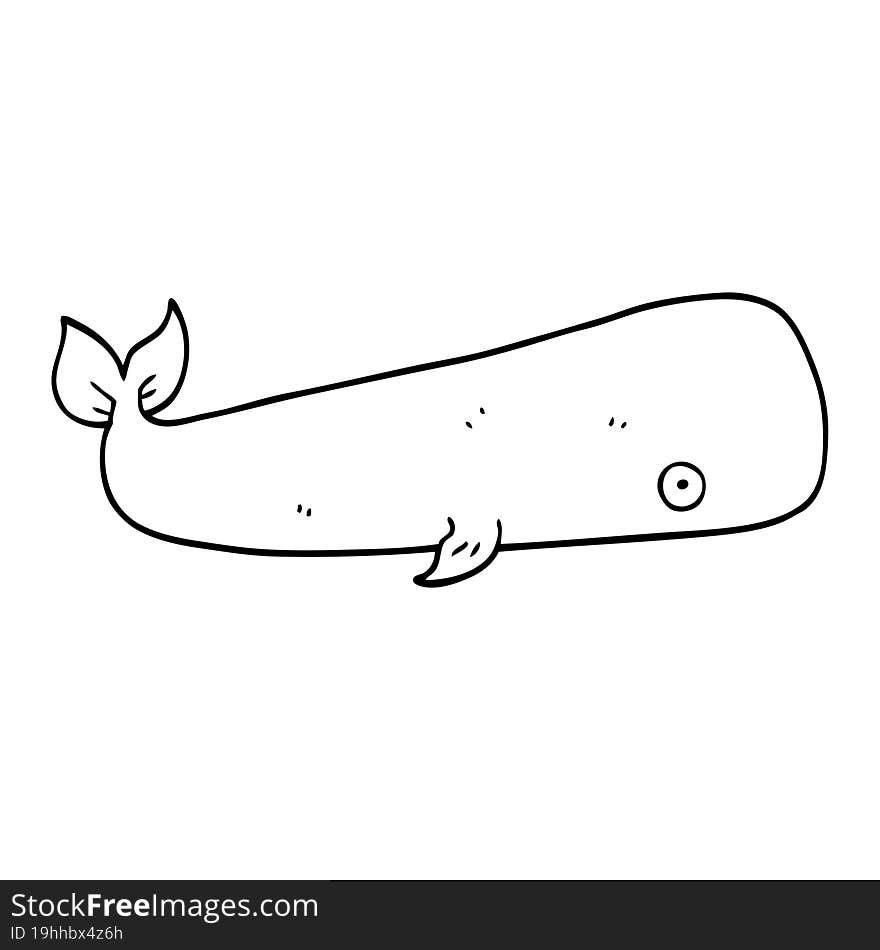 line drawing cartoon sea whale