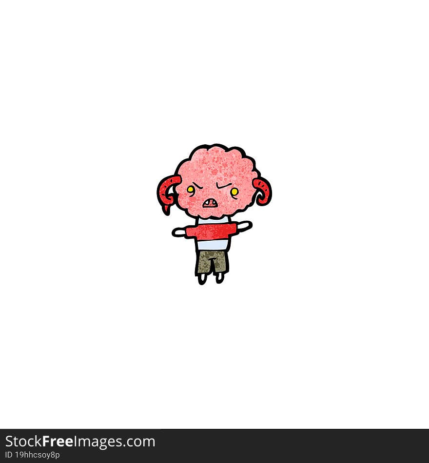 cute cloud head creature cartoon