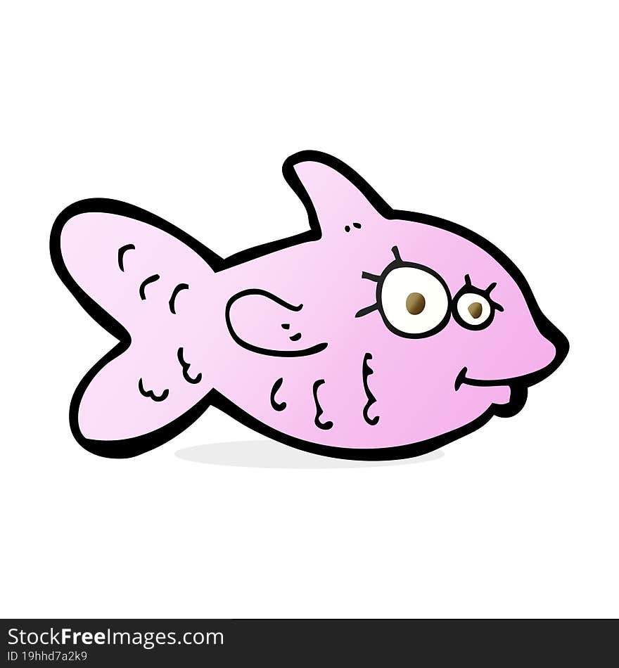 cartoon happy fish