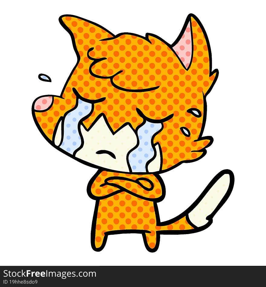 crying fox cartoon. crying fox cartoon