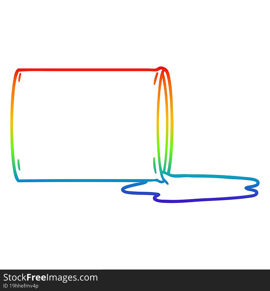 rainbow gradient line drawing cartoon toxic waste