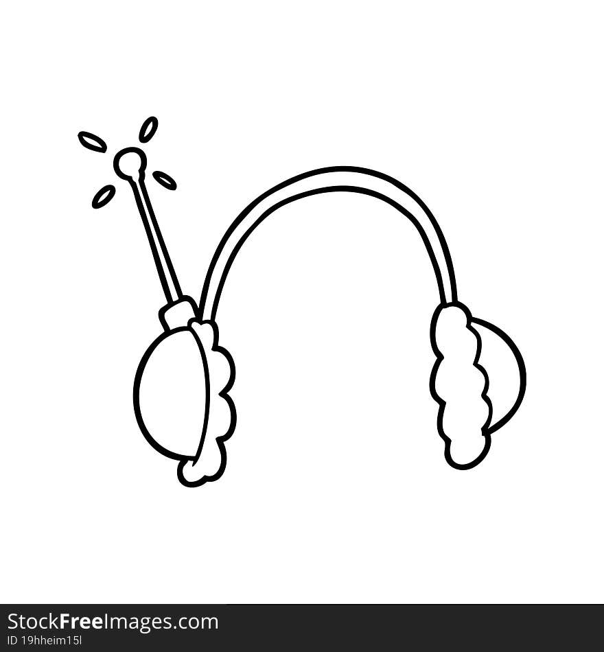 cartoon headphones. cartoon headphones