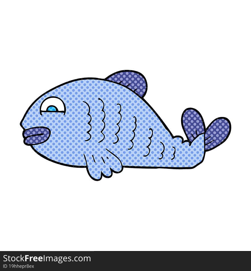 freehand drawn cartoon fish