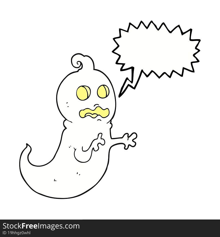 speech bubble cartoon ghost